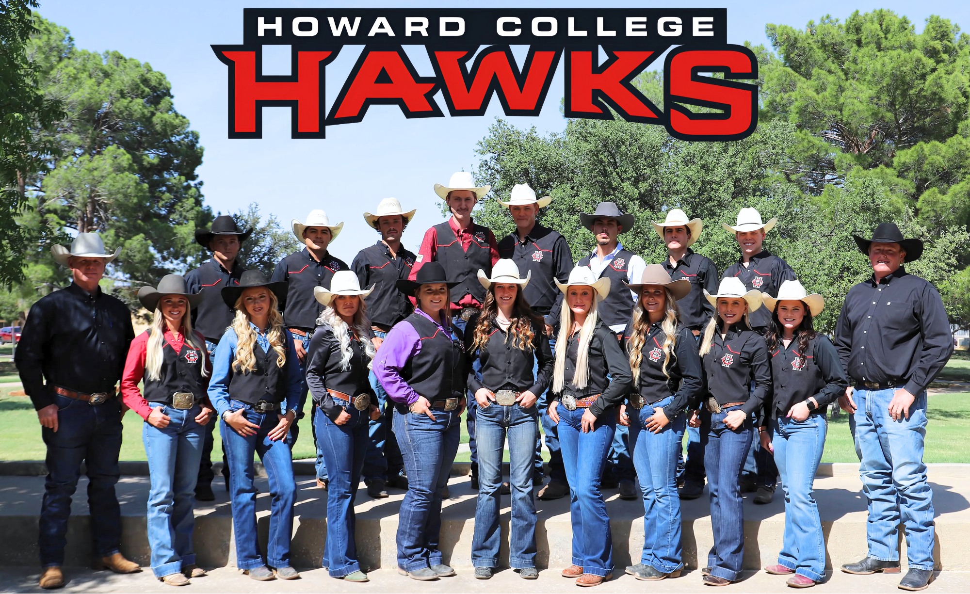 Picture of the Hawks Rodeo team. 