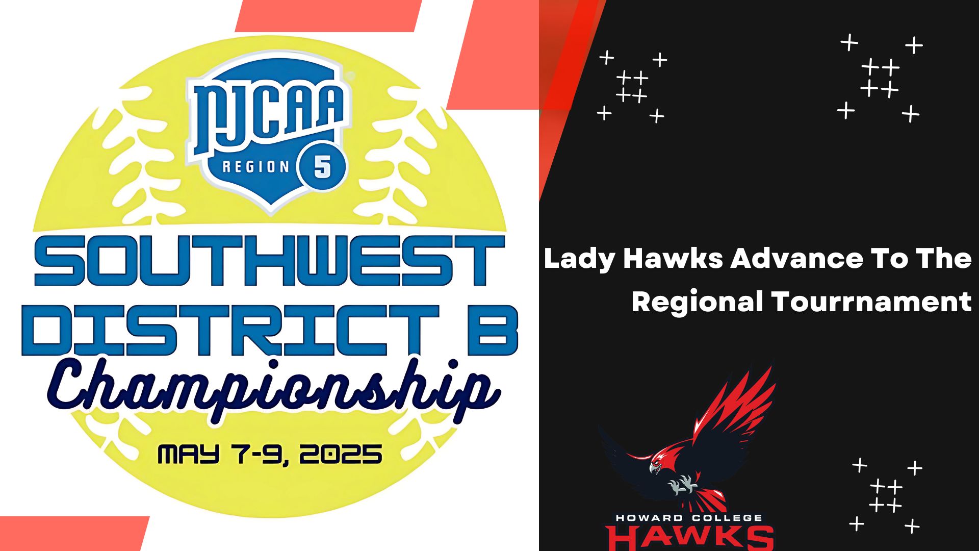 Graphic stating the Lady Hawks are going to the playoffs